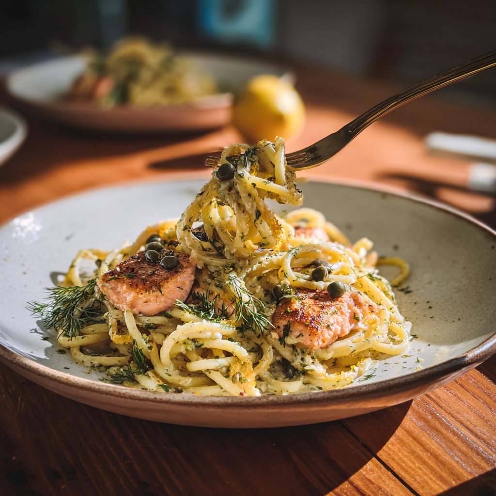 Lemon Dill Pasta with Salmon
