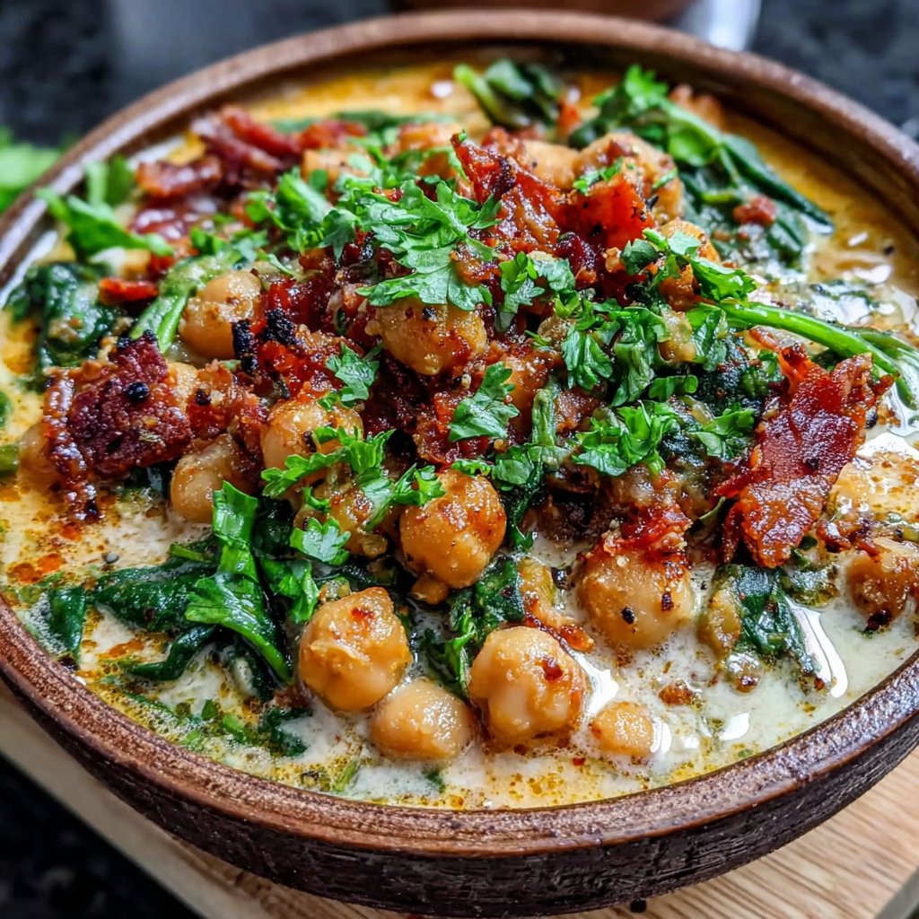 Chickpea Spinach Egg Curry