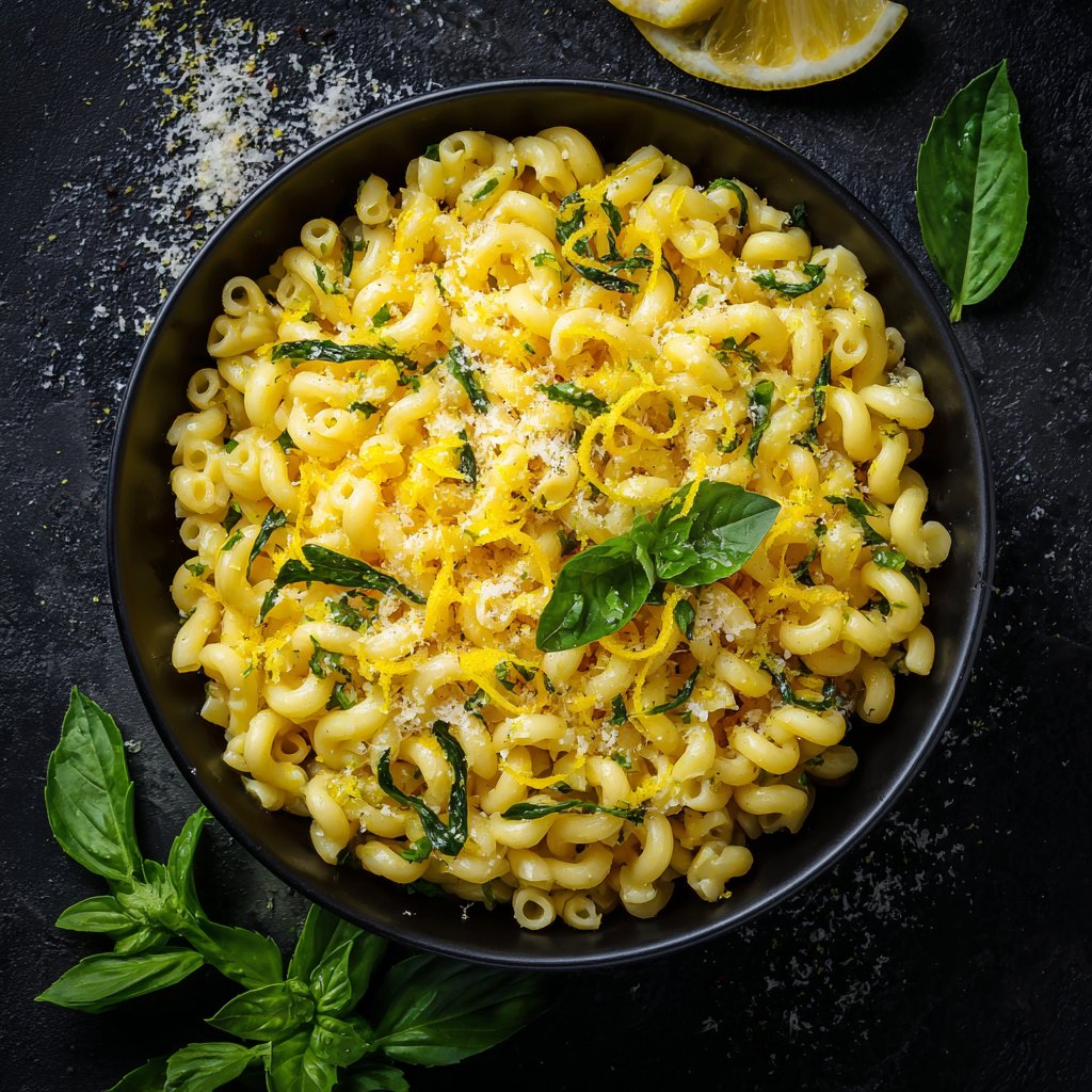 Lemon Zest and Basil Pasta