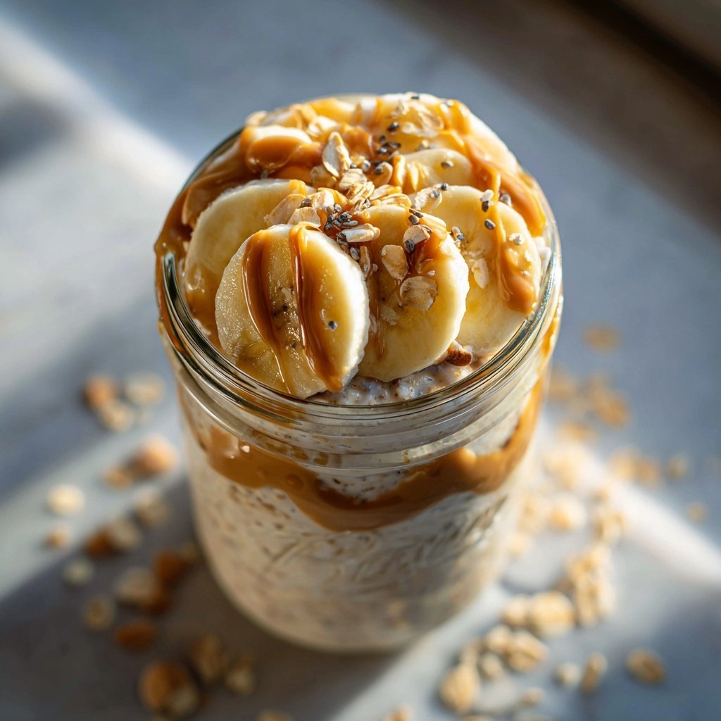 Peanut Butter Banana Overnight Oats