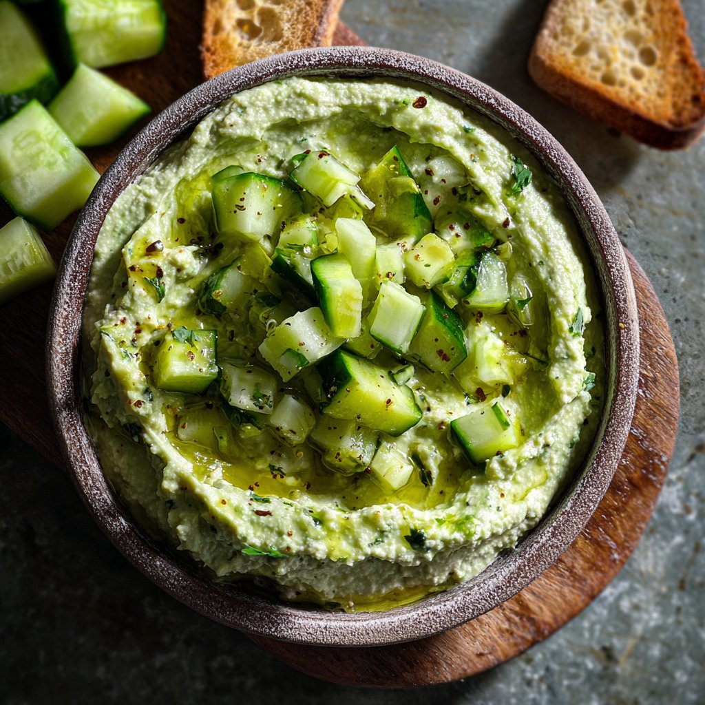 Crunchy Cucumber Hummus Dip