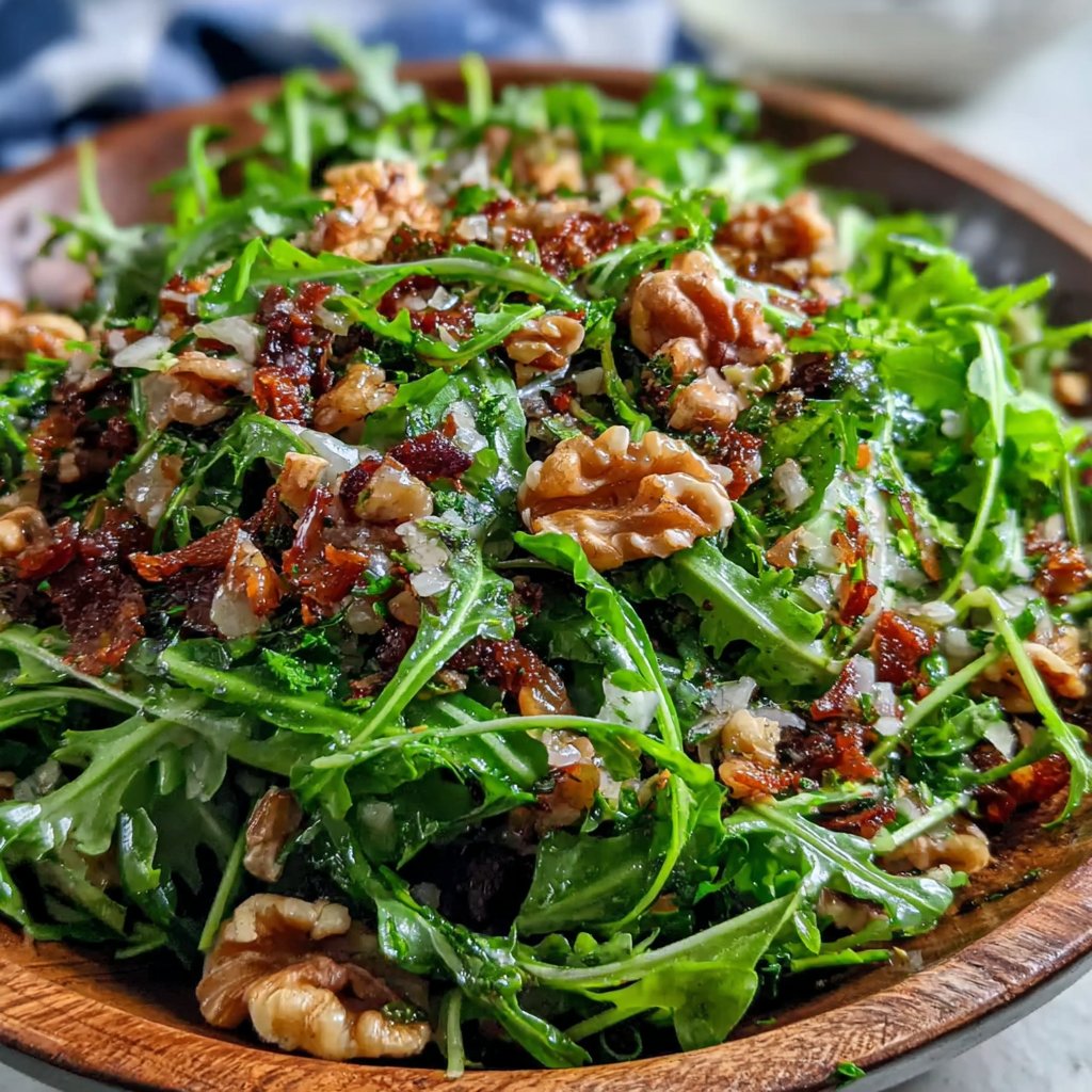 Dandelion Greens and Walnut Salad