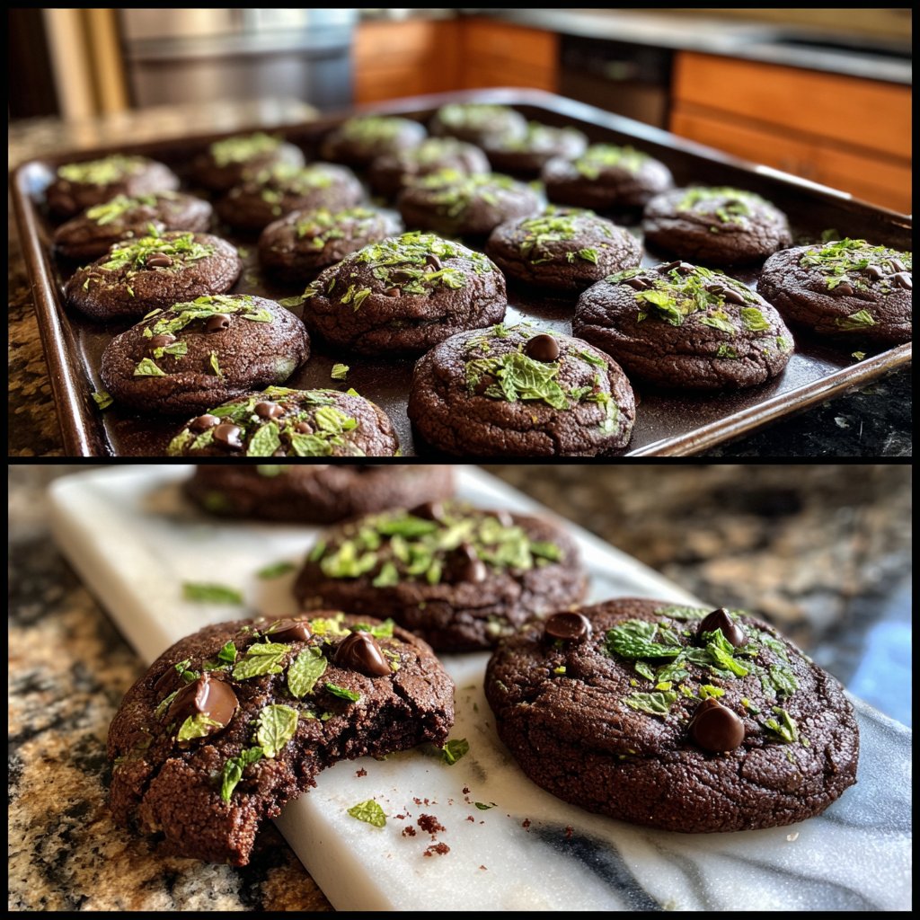 Chocolate Mint Spring Cookies